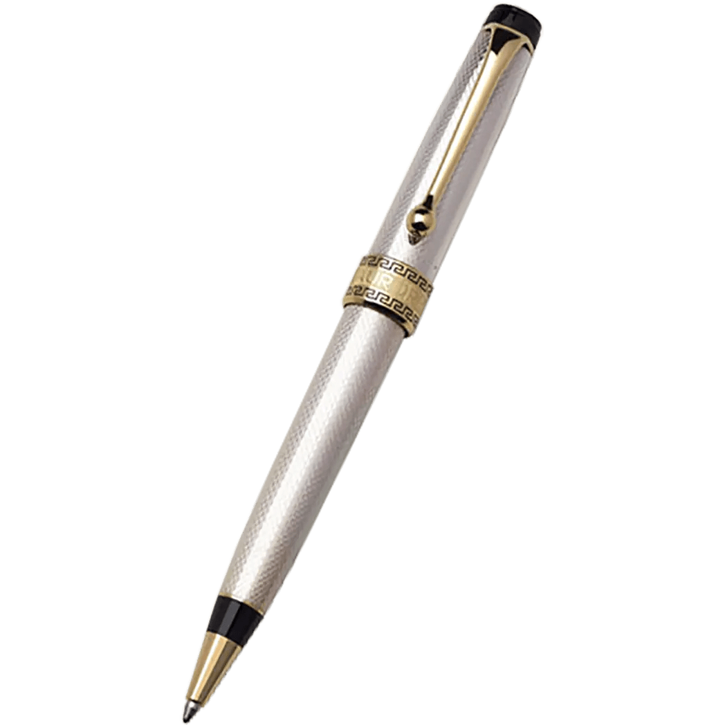 Aurora Optima Ballpoint Pen - Solid Silver - Pen Boutique Ltd