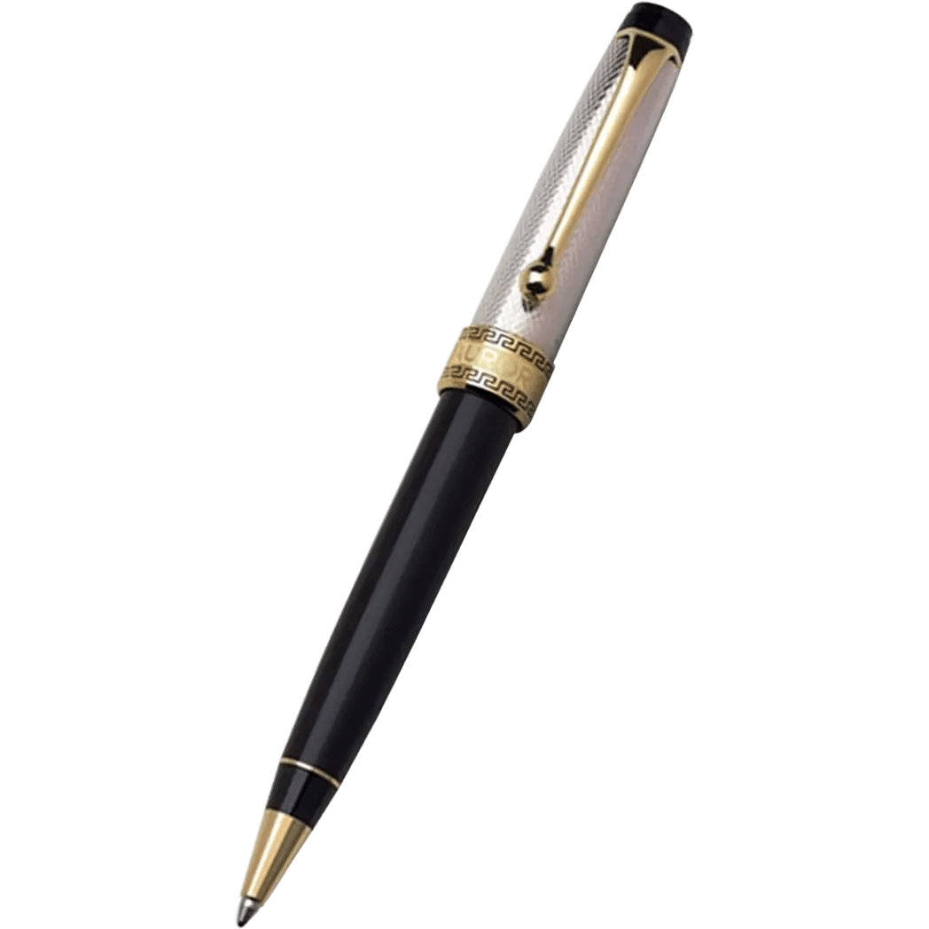 Aurora Optima Ballpoint Pen - Solid Silver - Pen Boutique Ltd