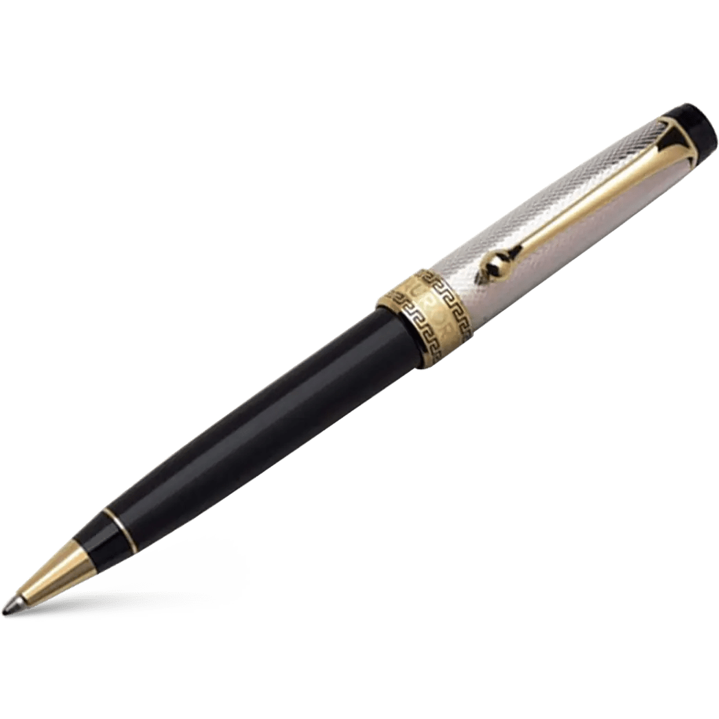 Aurora Optima Ballpoint Pen - Solid Silver - Pen Boutique Ltd