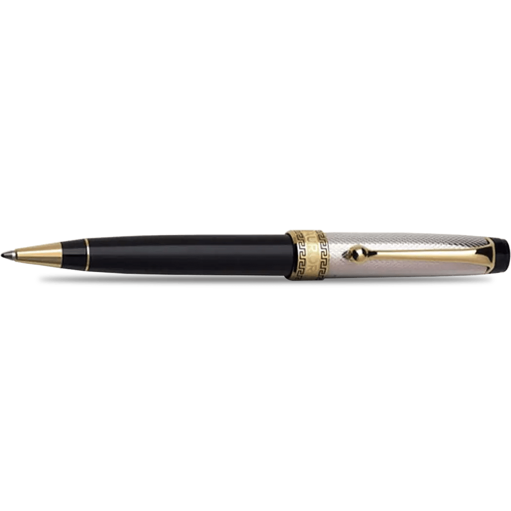 Aurora Optima Ballpoint Pen - Solid Silver - Pen Boutique Ltd