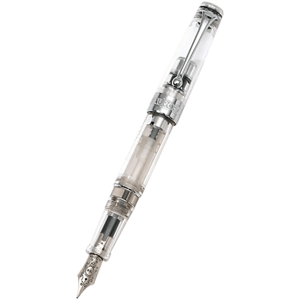 Aurora Optima Demonstrator Fountain Pen - Chrome Trim - Pen Boutique Ltd
