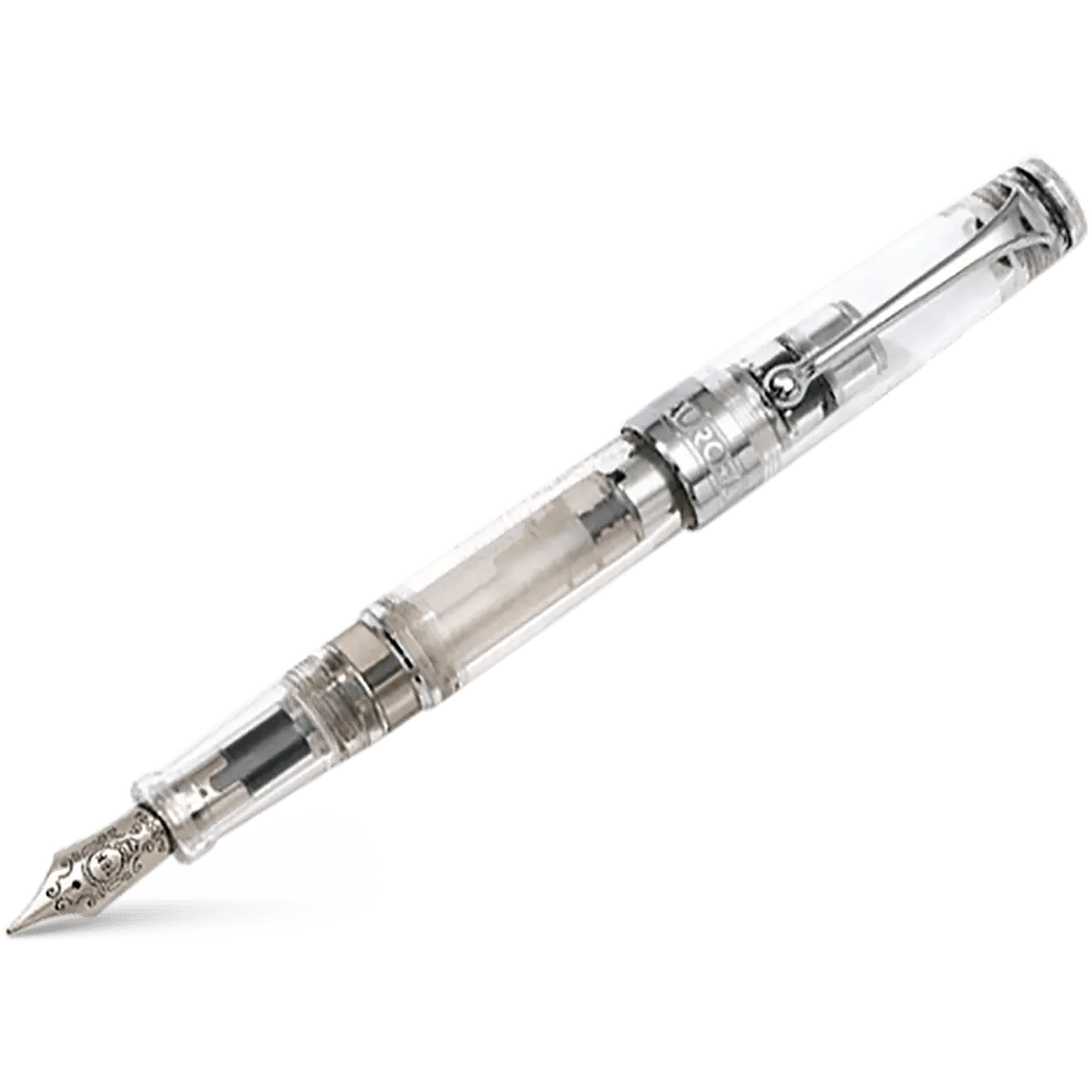 Aurora Optima Demonstrator Fountain Pen - Chrome Trim - Pen Boutique Ltd