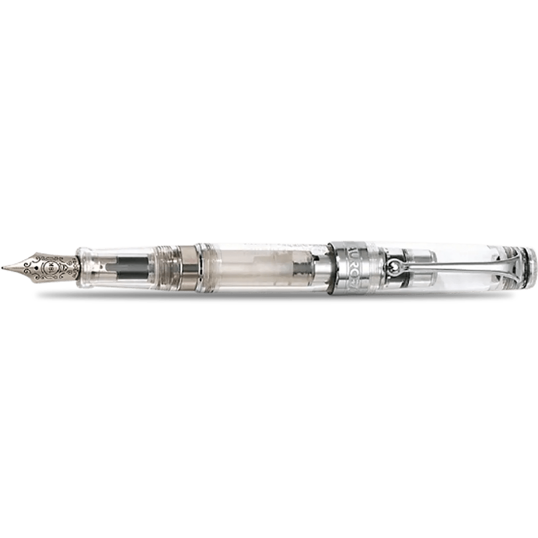 Aurora Optima Demonstrator Fountain Pen - Chrome Trim - Pen Boutique Ltd