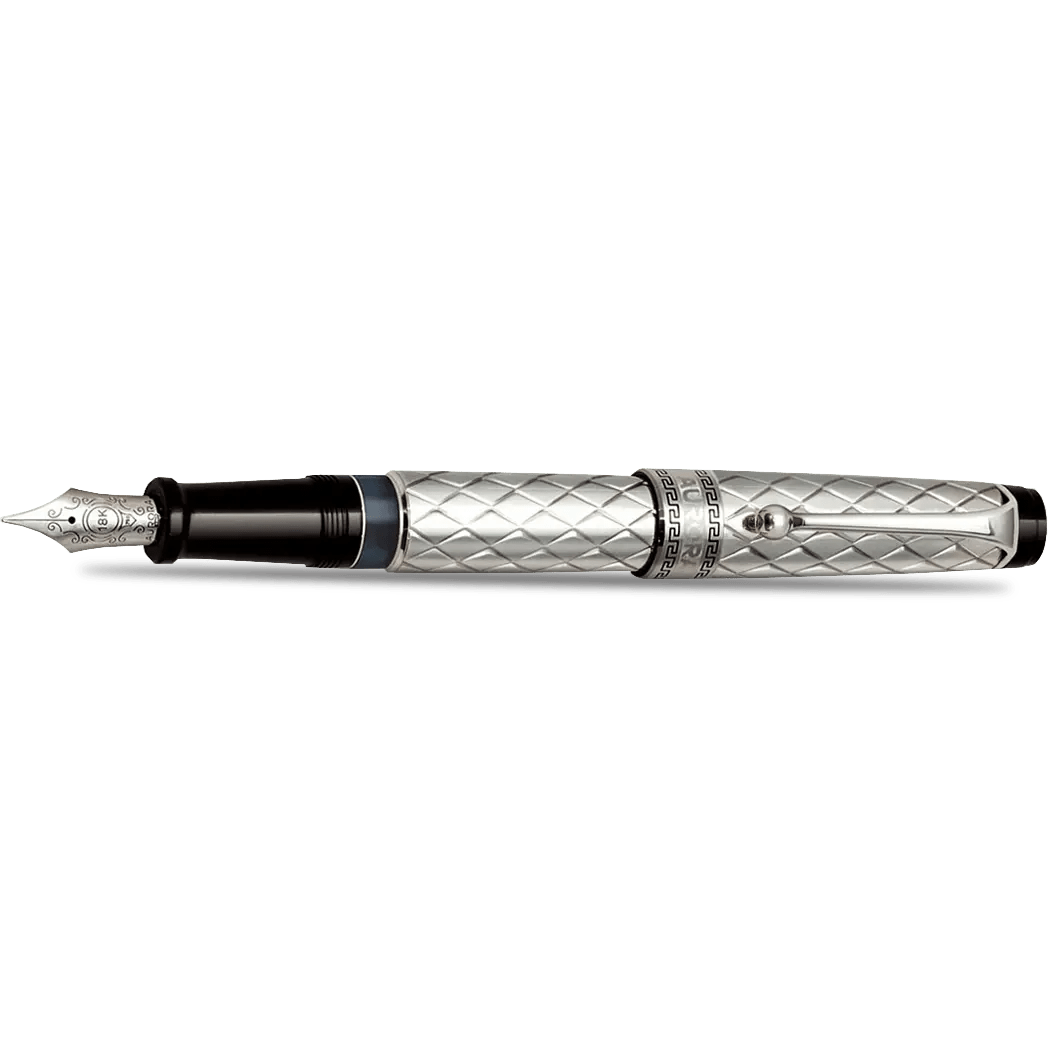 Aurora Optima Riflessi Fountain Pen - Sterling Silver - Pen Boutique Ltd