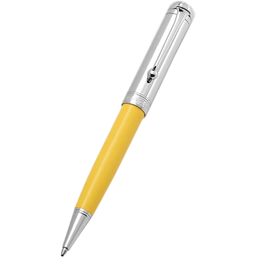 Aurora Talentum Ballpoint Pen - Yellow - Chrome Trim - Pen Boutique Ltd