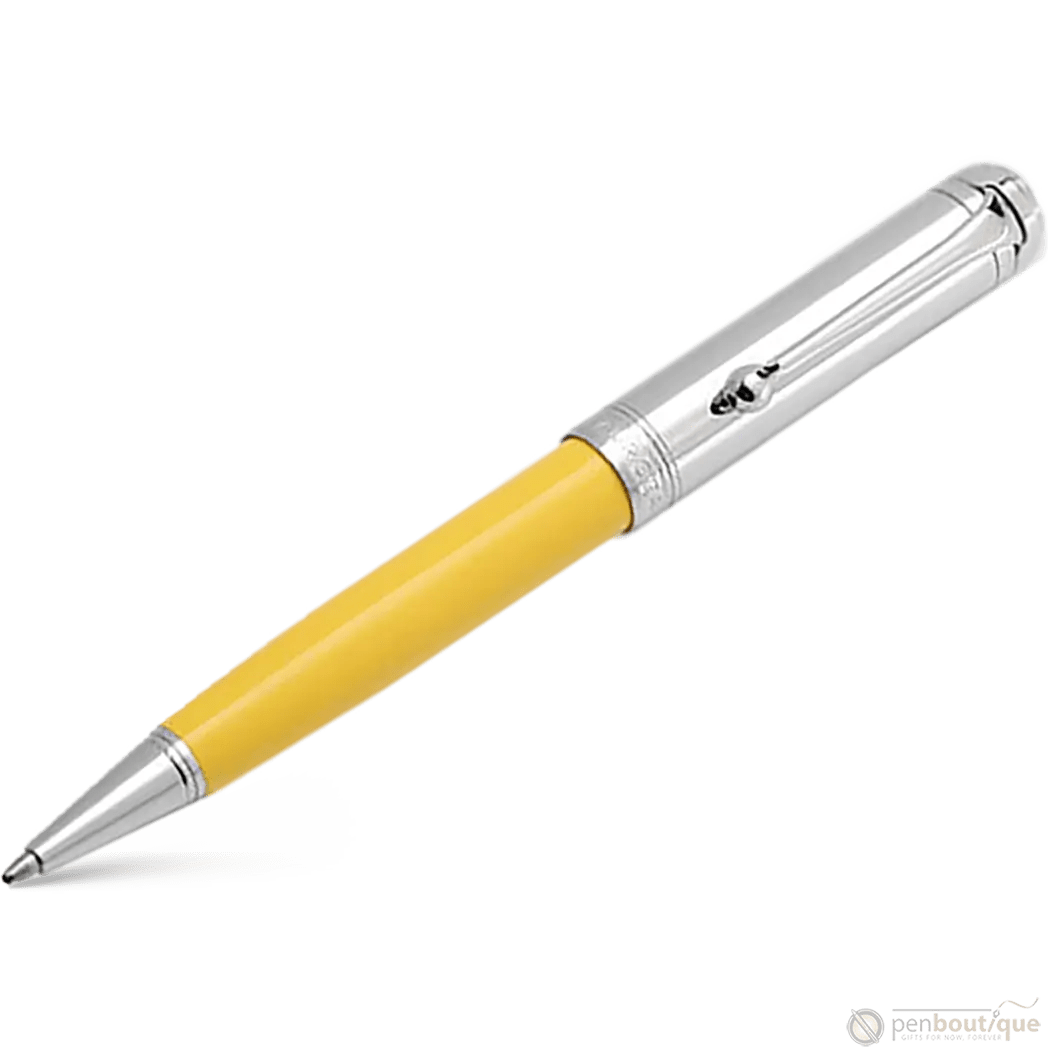 Aurora Talentum Ballpoint Pen - Yellow - Chrome Trim - Pen Boutique Ltd