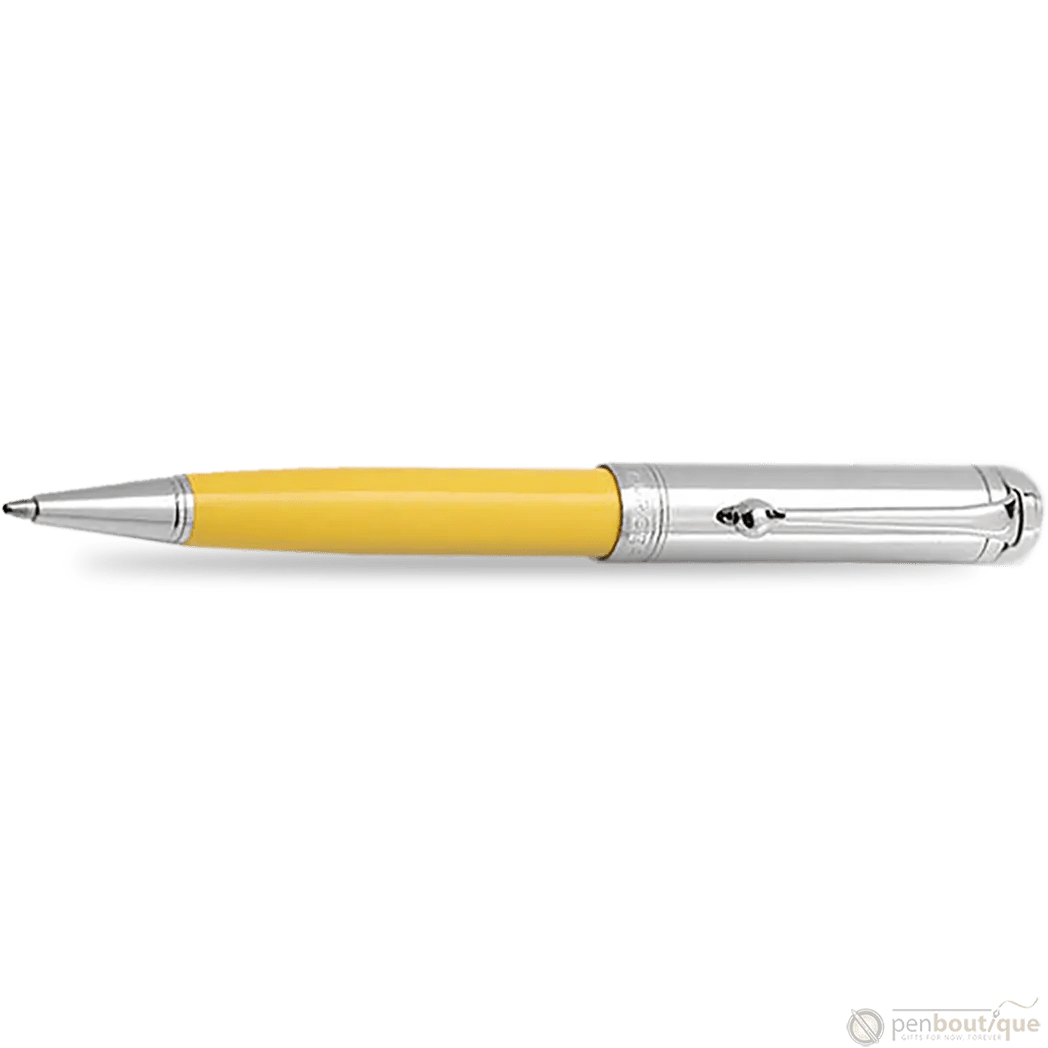 Aurora Talentum Ballpoint Pen - Yellow - Chrome Trim - Pen Boutique Ltd