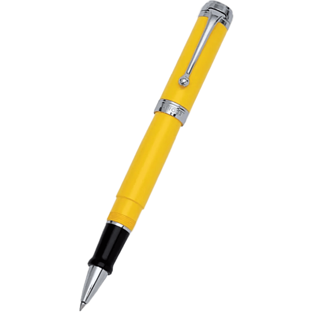 Aurora Talentum Classic Rollerball Pen - Yellow - Chrome Trim - Pen Boutique Ltd