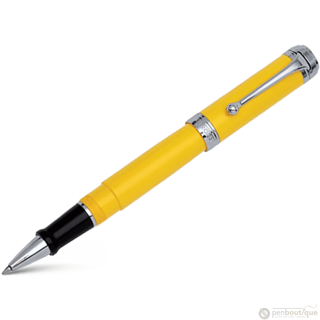 Aurora Talentum Classic Rollerball Pen - Yellow - Chrome Trim - Pen Boutique Ltd