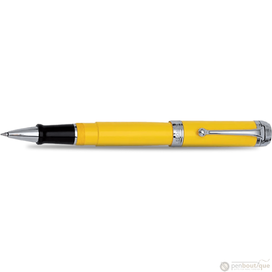 Aurora Talentum Classic Rollerball Pen - Yellow - Chrome Trim - Pen Boutique Ltd