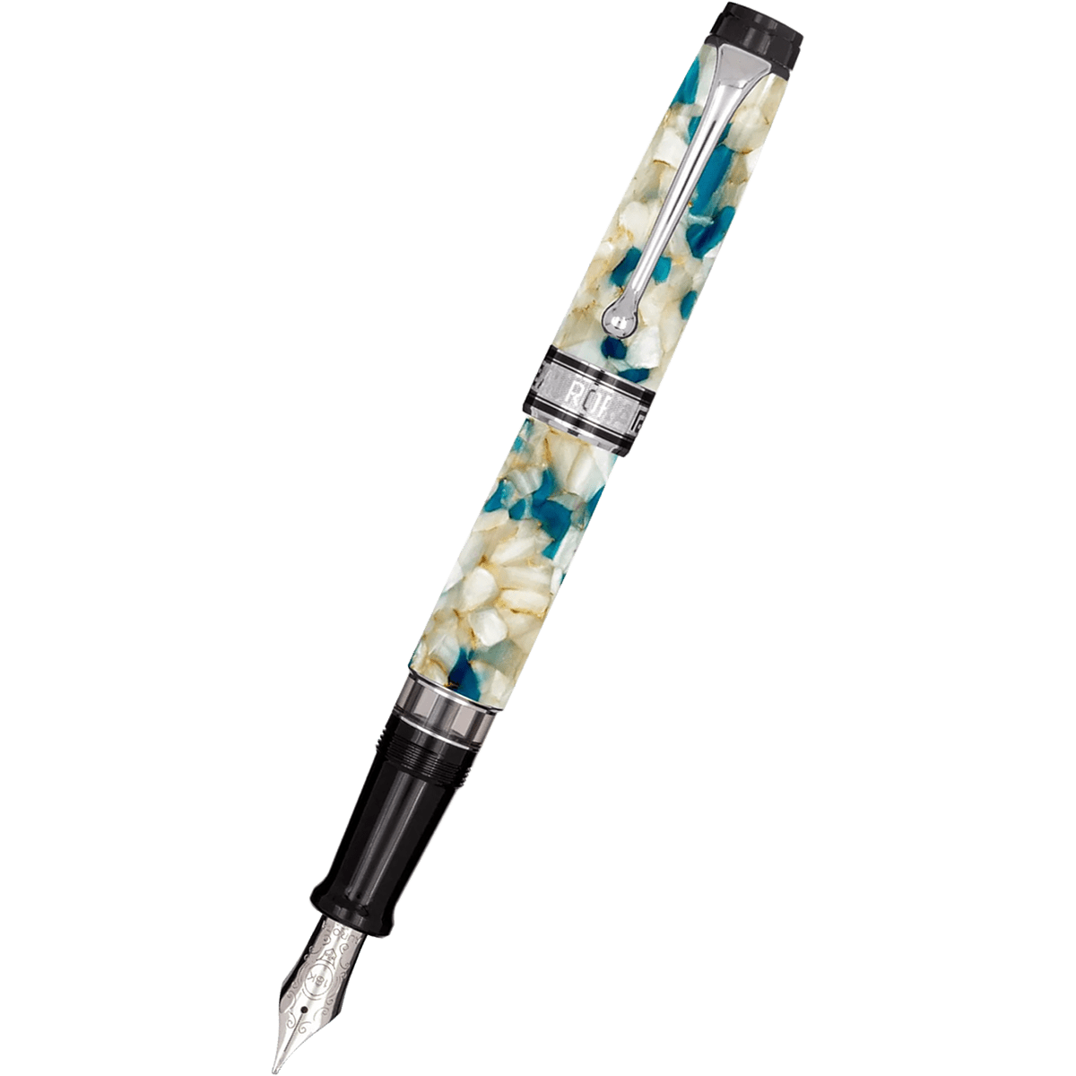 Aurora Optima 365 Pearl & Octane Limited Edition Fountain Pen - Pen Boutique Ltd