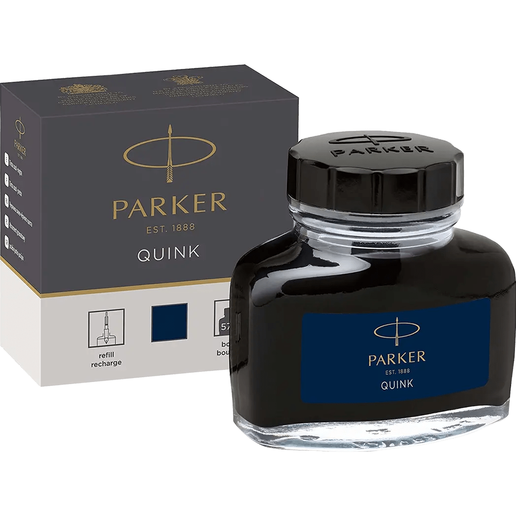 Parker Quink Permanent Blue/Black - 57ml Bottled Ink - Pen Boutique Ltd