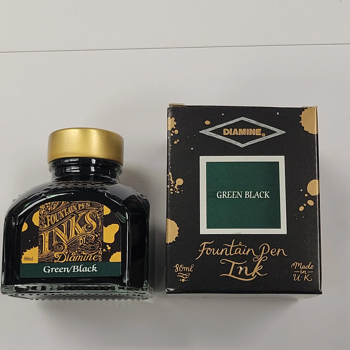 Diamine Ink Bottle - Green/Black - 80ml - Pen Boutique Ltd