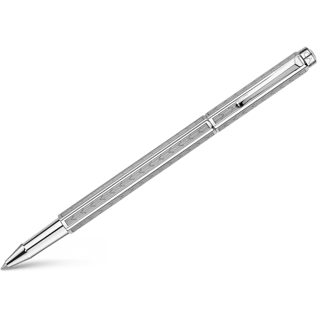 Caran d Ache Ecridor Rollerball Pen - Chevron - Rhodium Trim - Pen Boutique Ltd