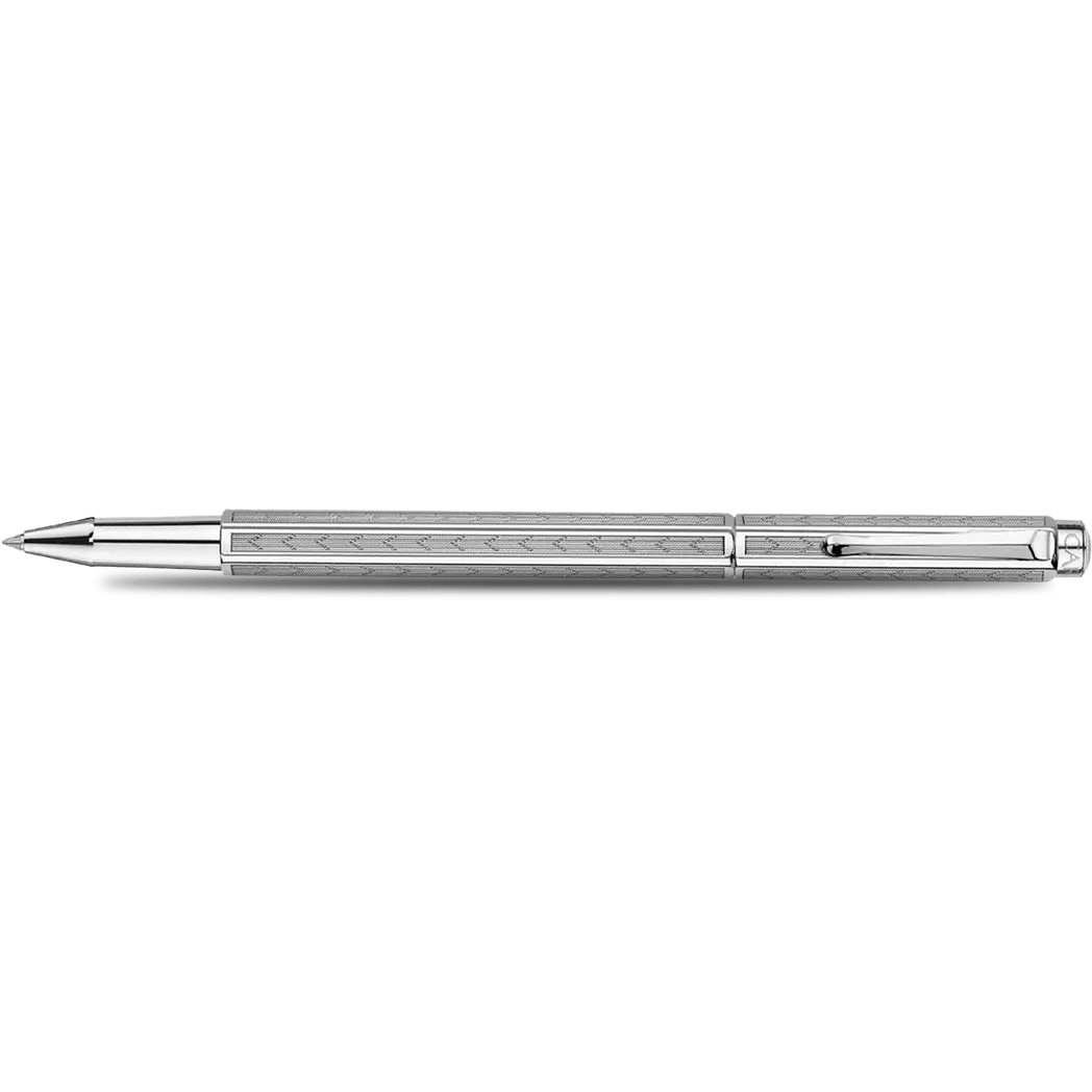 Caran d Ache Ecridor Rollerball Pen - Chevron - Rhodium Trim - Pen Boutique Ltd
