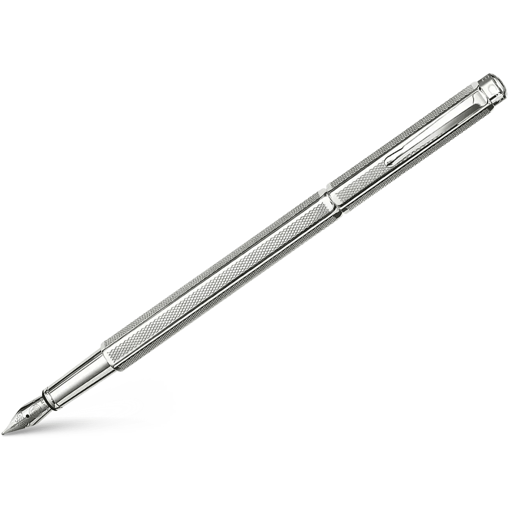 Caran d Ache Ecridor "Retro" Fountain Pen - Silver Plated - Pen Boutique Ltd