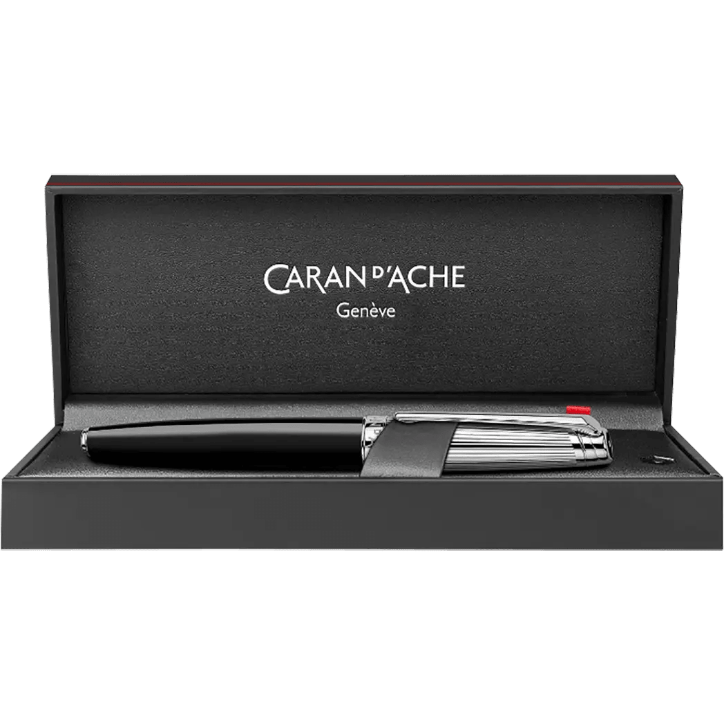 Caran d Ache Leman Bicolor Rollerball Pen - Black - Pen Boutique Ltd