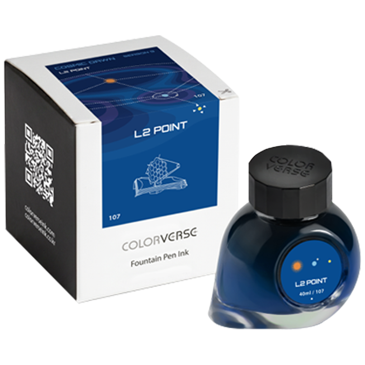 Colorverse Season 9 : Cosmic Dawn Ink Bottle No. 107 – L2 Point 40ml - Pen Boutique Ltd