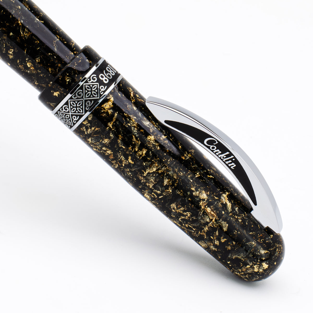 Conklin 1898 Collection Fountain Pen - Solaris Black - Chrome Trim (Limited Edition) - Pen Boutique Ltd