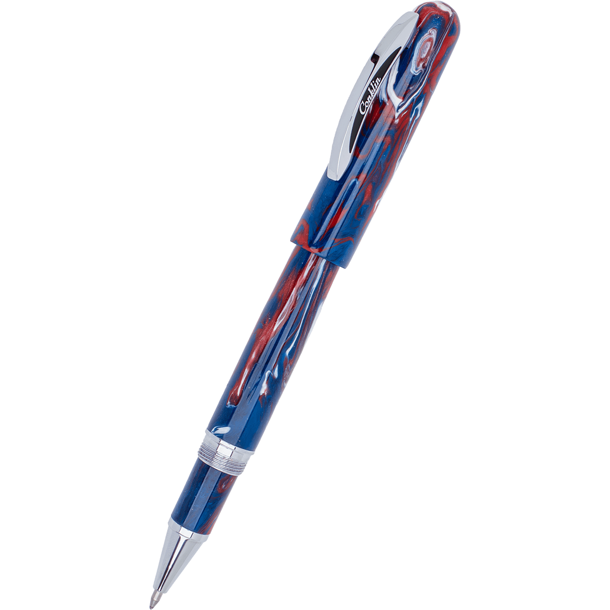 Conklin Streamline Rollerball Pen - USA 250 - Chrome Trim (Limited Edition) - Pen Boutique Ltd