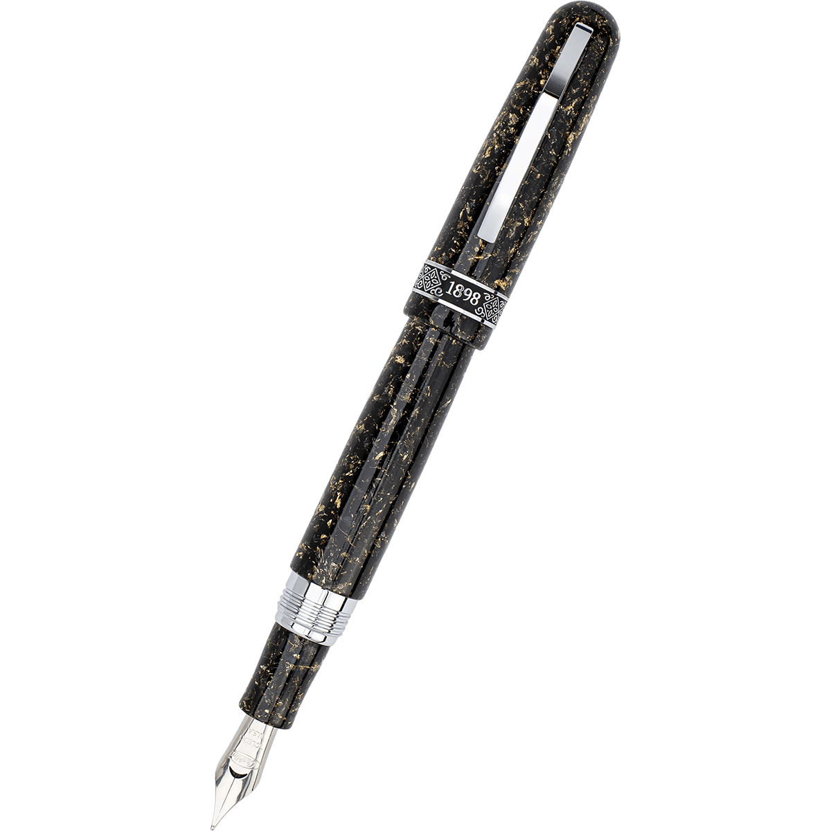 Conklin 1898 Collection Fountain Pen - Solaris Black - Chrome Trim (Limited Edition) - Pen Boutique Ltd