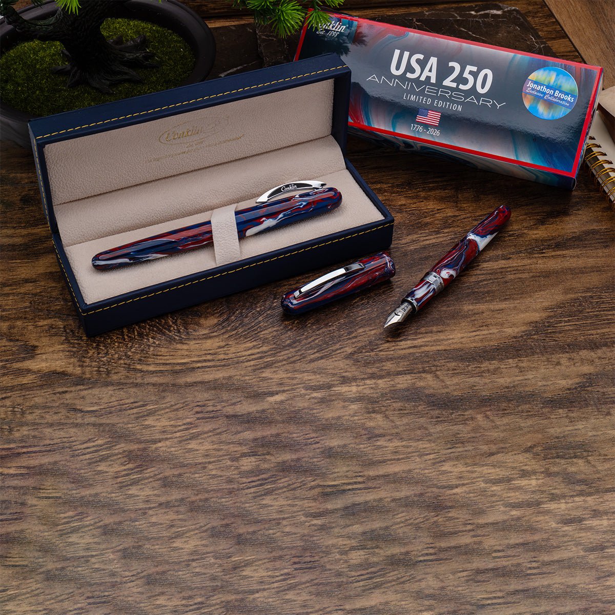 Conklin Streamline Fountain Pen - USA 250 - Chrome Trim (Limited Edition) - Pen Boutique Ltd