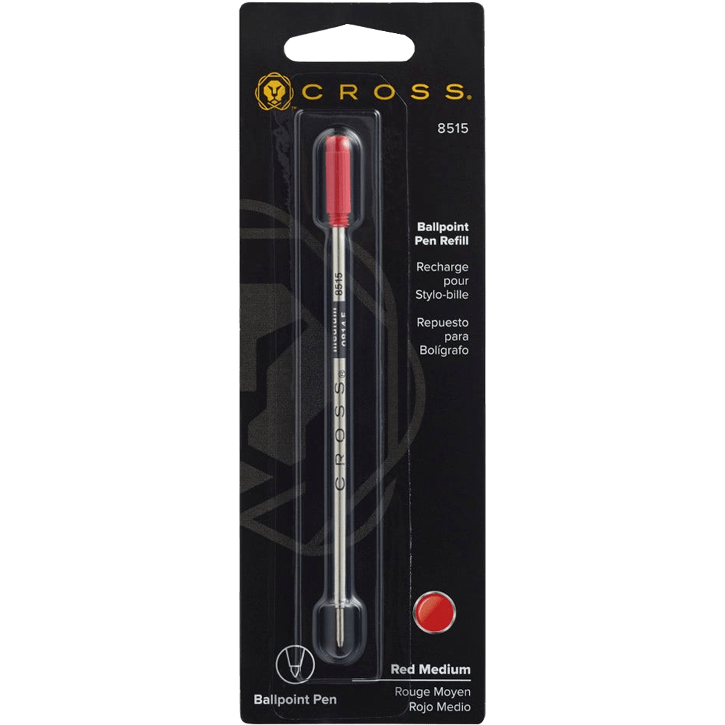 Cross Ballpoint Refill RED - Standard - Pack of 6 Refills - Pen Boutique Ltd