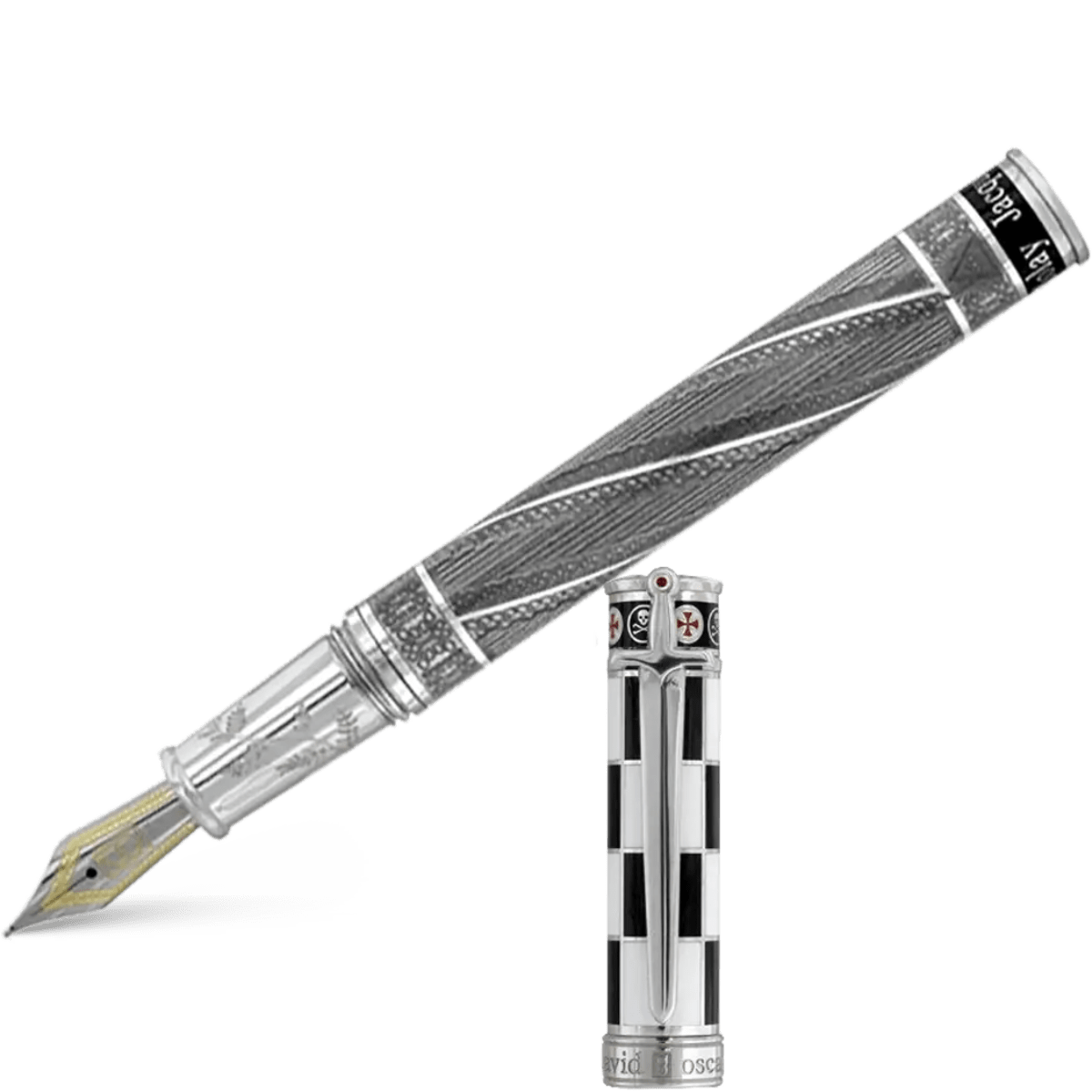 David Oscarson Jacques de Molay Fountain Pen - Pen Boutique Ltd
