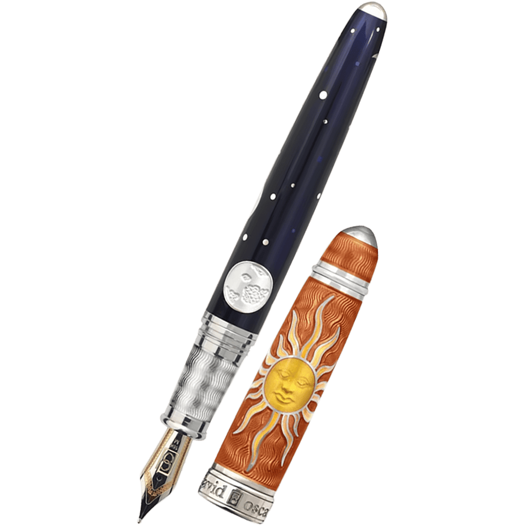 David Oscarson Celestial Fountain Pen - Limited Edition - Blazing Saffron Golden Yellow - Pen Boutique Ltd