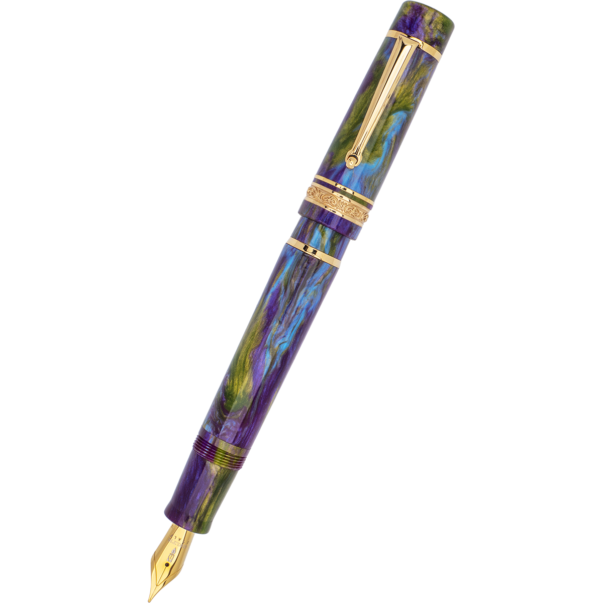 Delta Limited Edition Fountain Pen - DV 2.0 - Wisteria Walk - Gold Trim (Mid-Size) - Pen Boutique Ltd