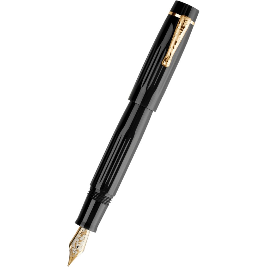 Delta Bio+16 Fountain Pen - Nera - "P" Silver Nib - Pen Boutique Ltd
