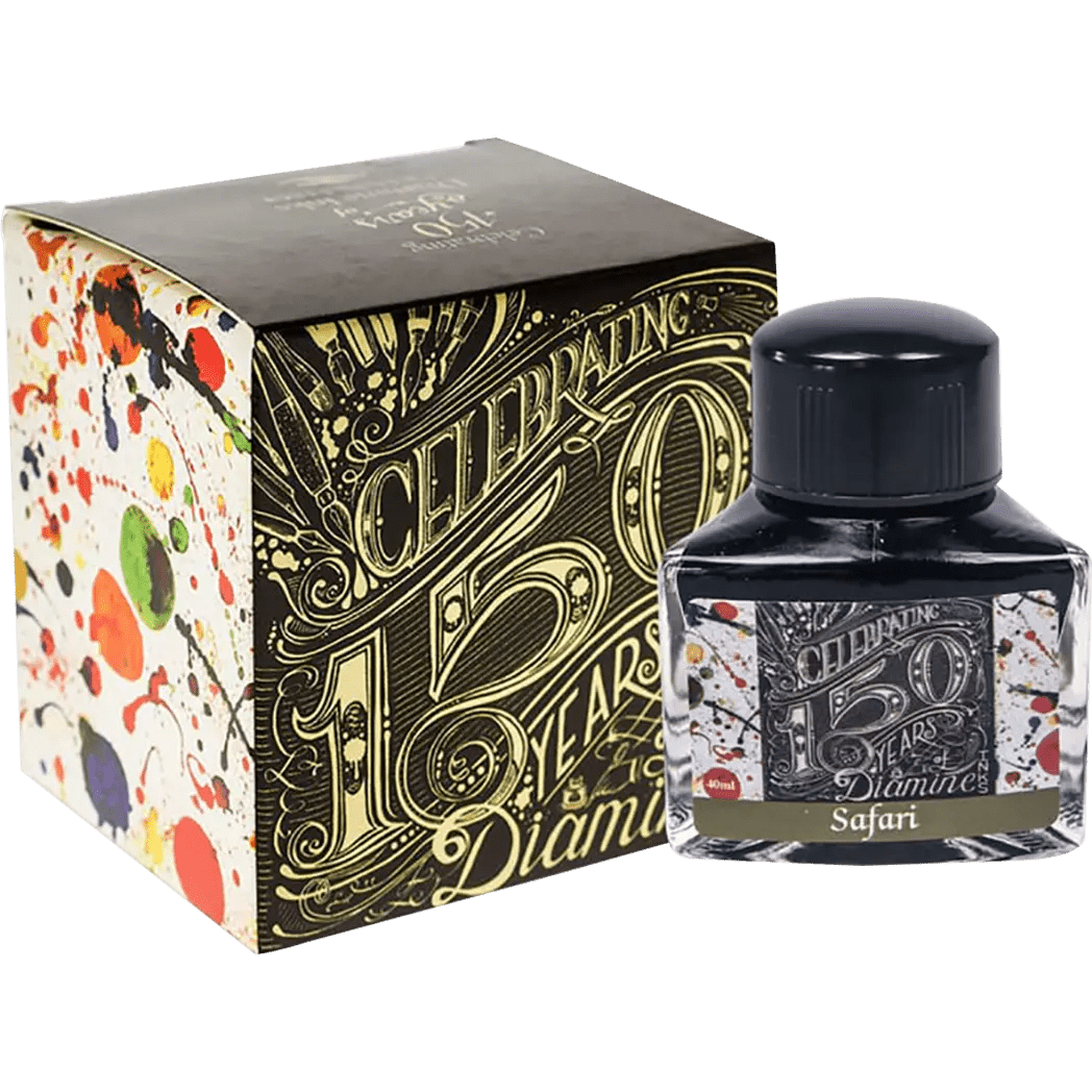 Diamine 150th Anniversary Ink Bottle - Safari Green - 40ml - Pen Boutique Ltd