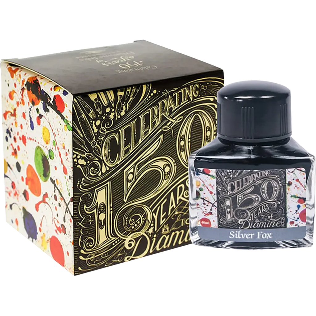 Diamine 150th Anniversary Ink Bottle - Silver Fox - 40ml - Pen Boutique Ltd