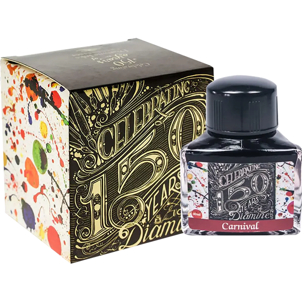 Diamine 150th Anniversary Ink Bottle - Carnival Red - 40ml - Pen Boutique Ltd