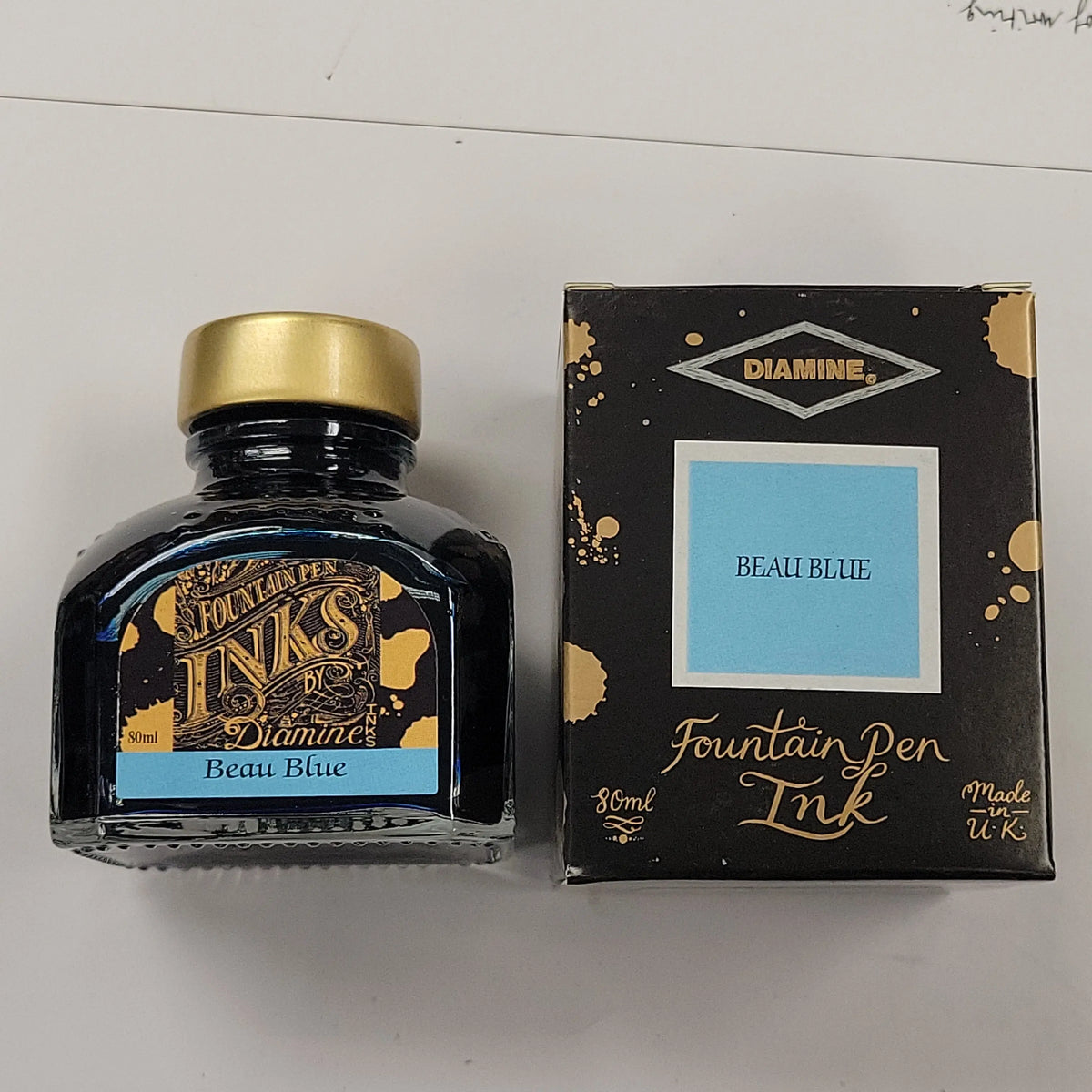 Diamine Ink Bottle - Beau Blue - 80 ml - Pen Boutique Ltd