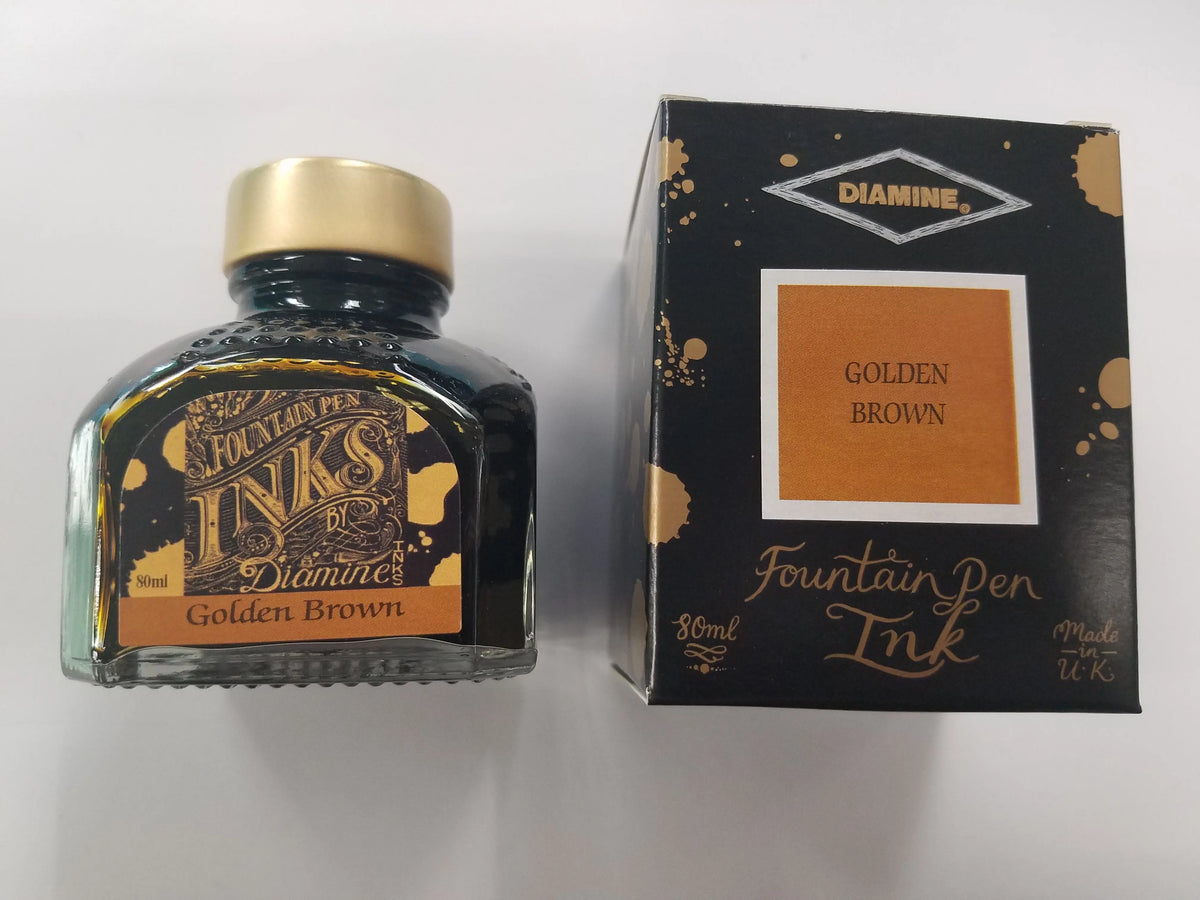Diamine Ink Bottle - Golden Brown - 80 ml - Pen Boutique Ltd