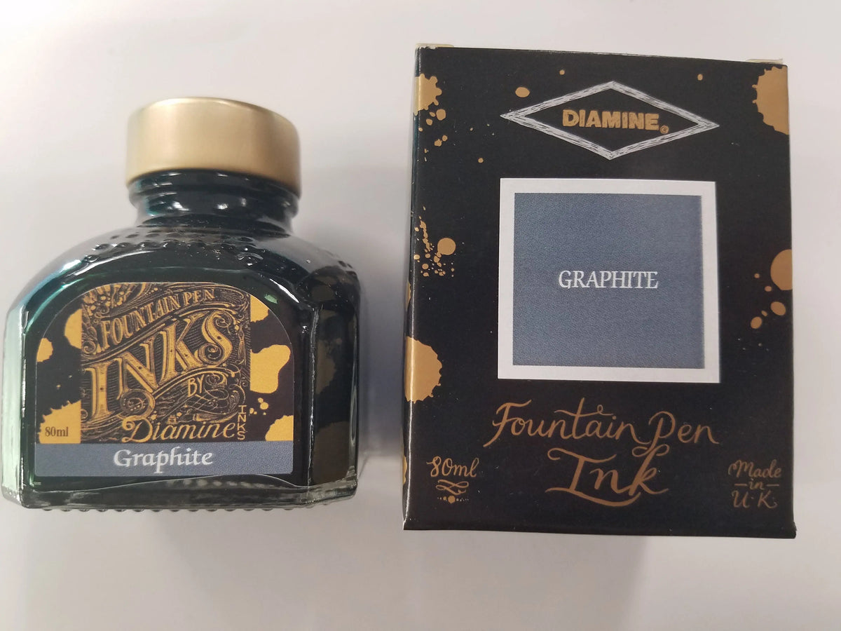 Diamine Ink Bottle - Graphite - 80ml - Pen Boutique Ltd