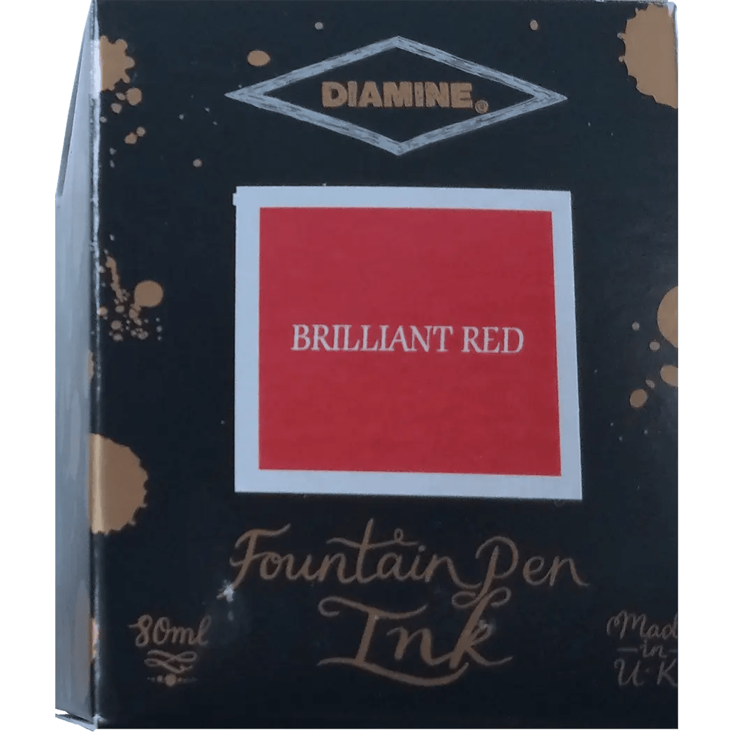Diamine Ink Bottle - Brilliant Red - 80 ml - Pen Boutique Ltd