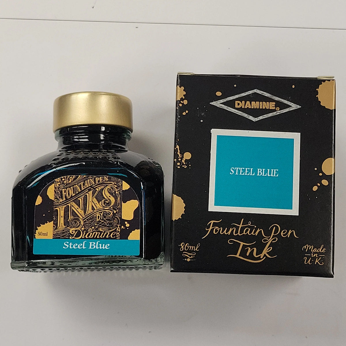 Diamine Steel Blue Ink Bottle - 80 ml - Pen Boutique Ltd