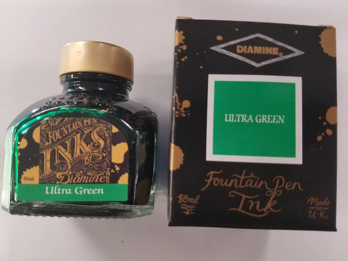Diamine Ultra Green Ink Bottle - 80 ml - Pen Boutique Ltd