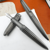 Diplomat Aero Stripes Fountain Pen - Oxyd Brass - 14K Nib - Pen Boutique Ltd