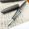 Diplomat Aero Stripes Fountain Pen - Oxyd Brass - Steel Nib - Pen Boutique Ltd