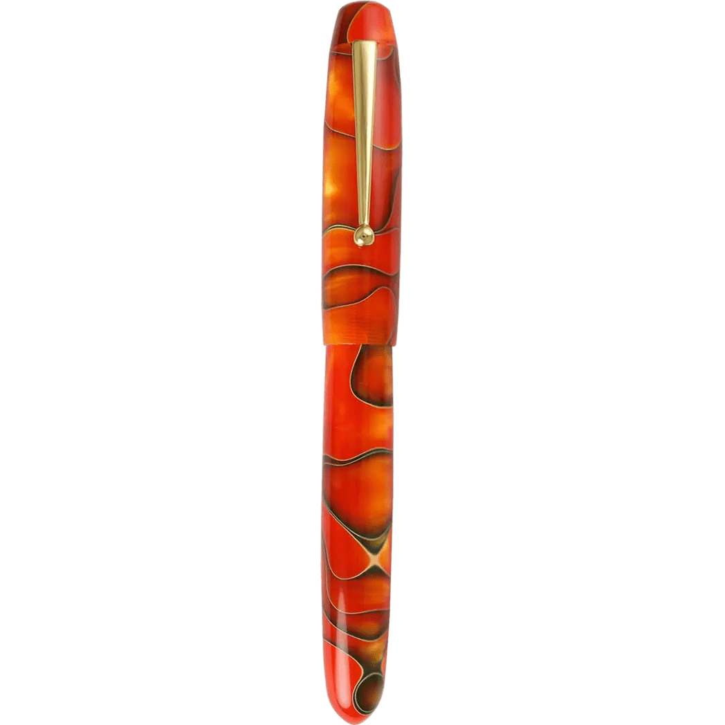 Edison Collier Fountain Pen Persimmon Swirl 18k - Pen Boutique Ltd