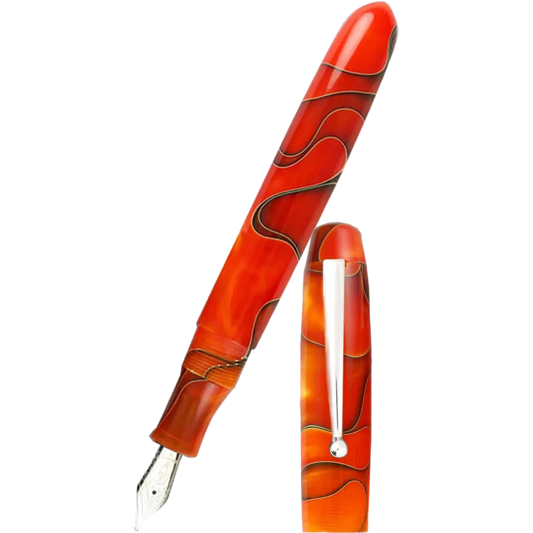 Edison Collier Fountain Pen Persimmon Swirl - Pen Boutique Ltd