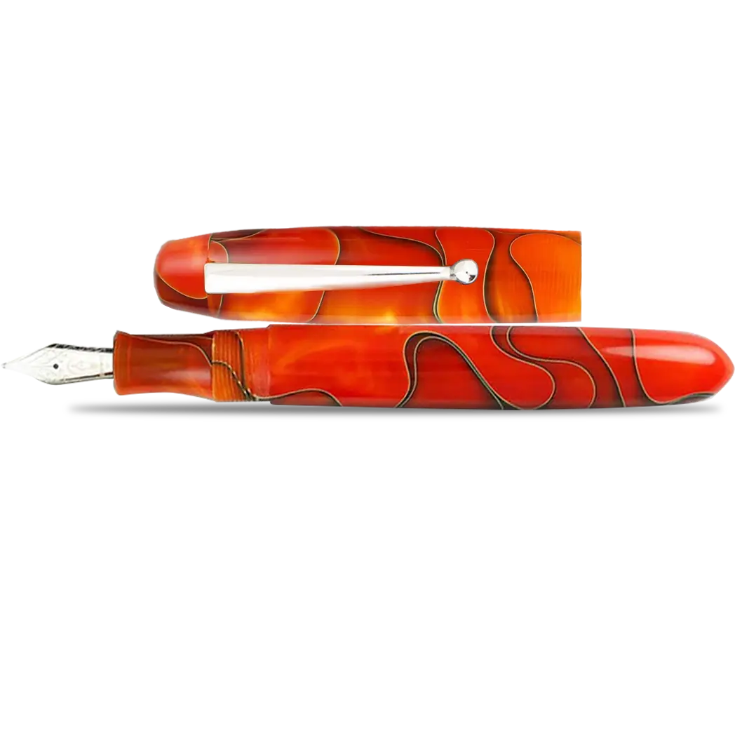 Edison Collier Fountain Pen Persimmon Swirl - Pen Boutique Ltd