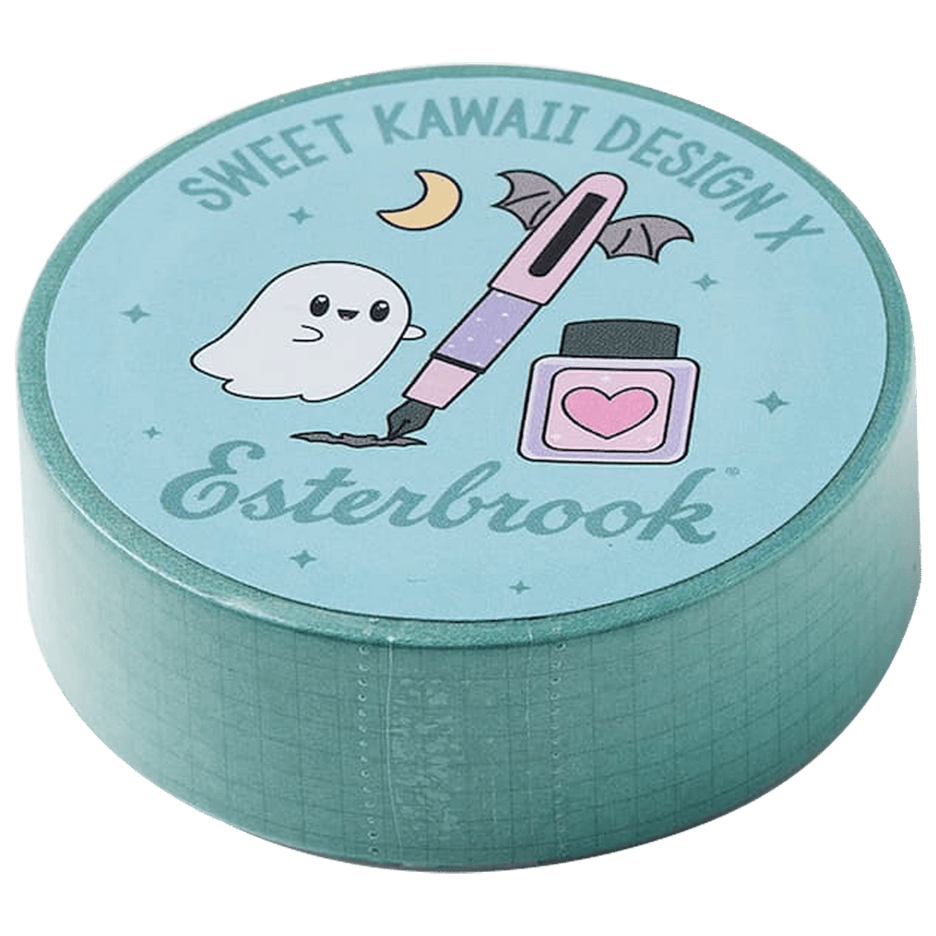 Esterbrook x Sweet Kawaii Design Washi Tape - Ghosty Grid - Mint - Pen Boutique Ltd