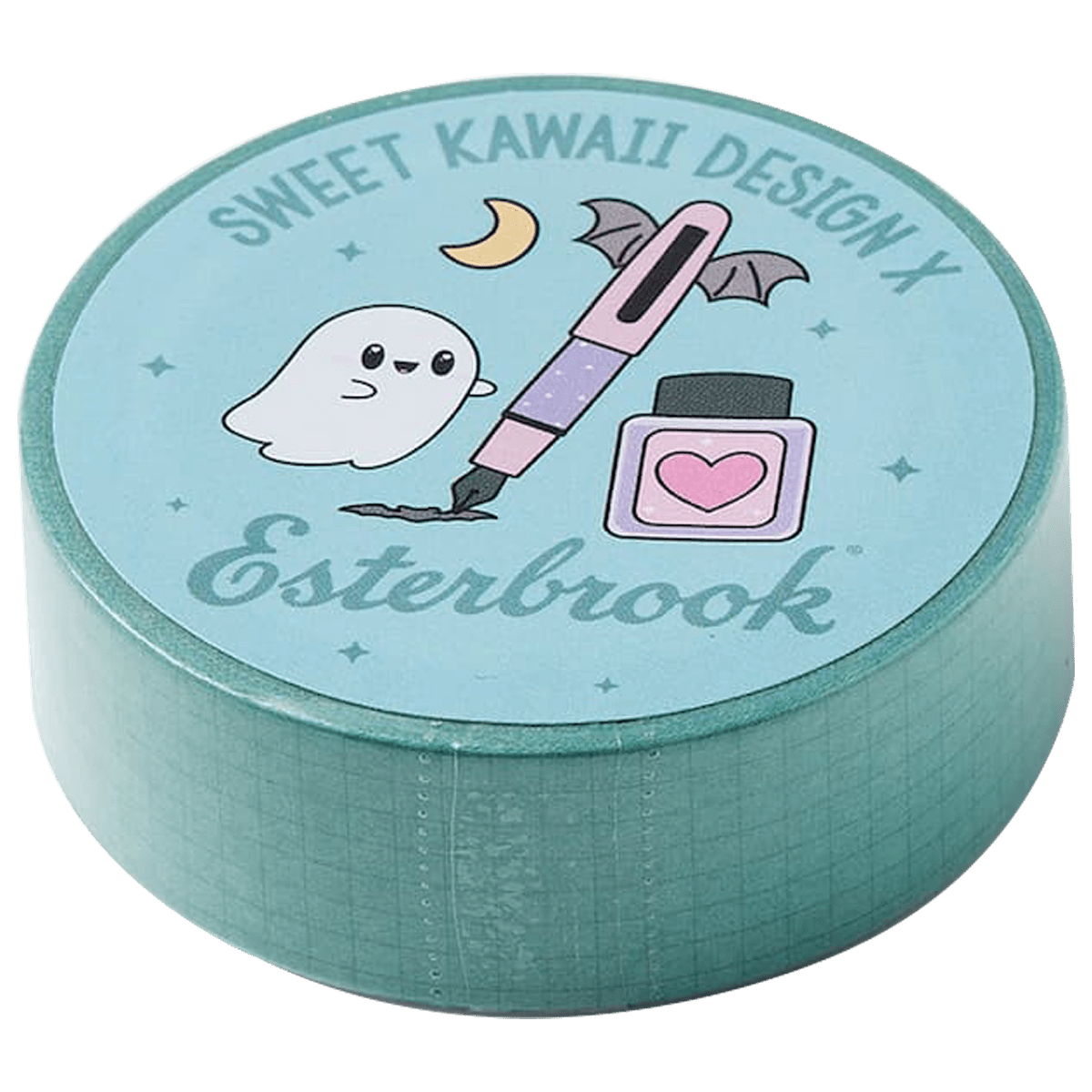 Esterbrook x Sweet Kawaii Design Washi Tape - Ghosty Grid - Mint - Pen Boutique Ltd