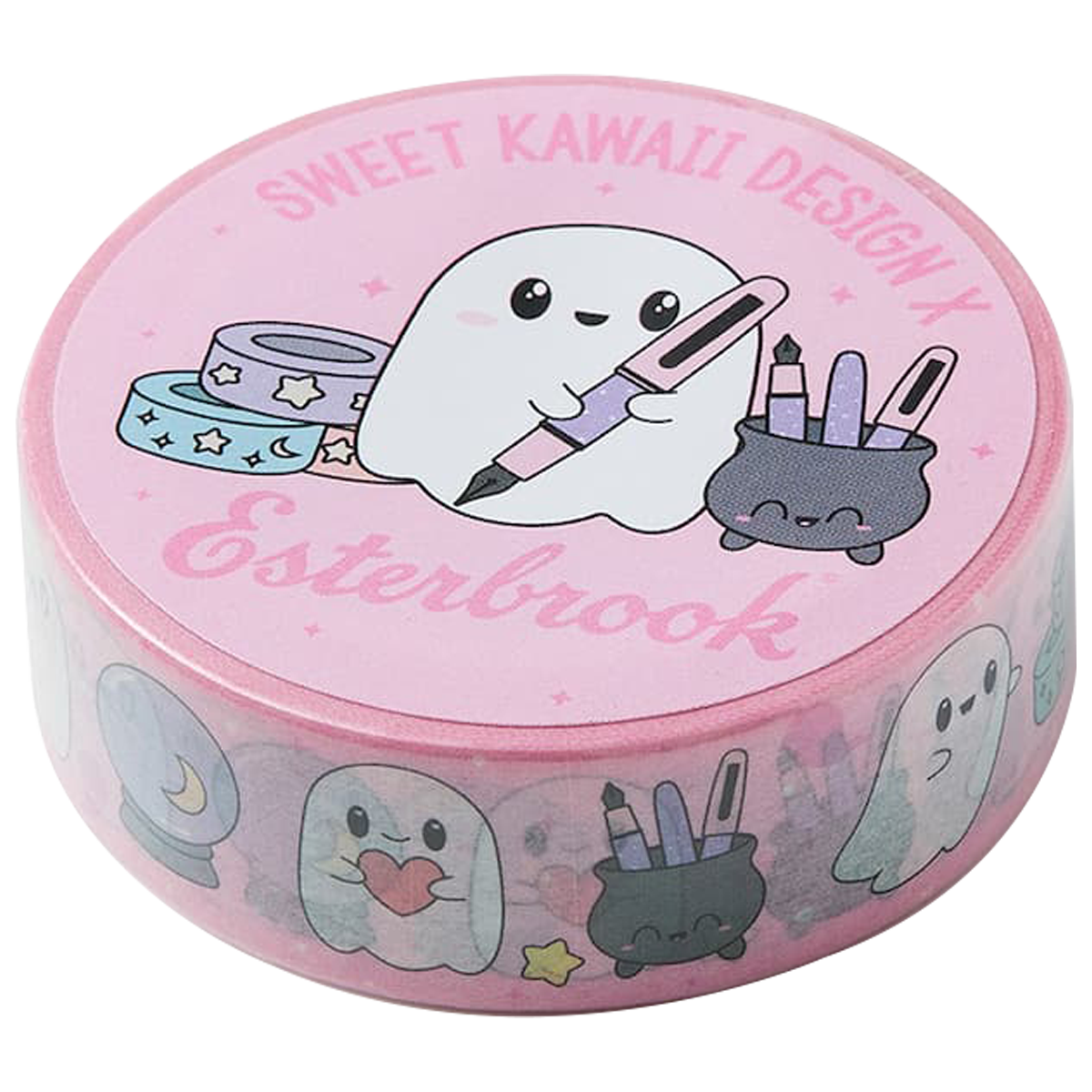 Esterbrook x Sweet Kawaii Design Washi Tape - Little Boo Thing - Pink - Pen Boutique Ltd