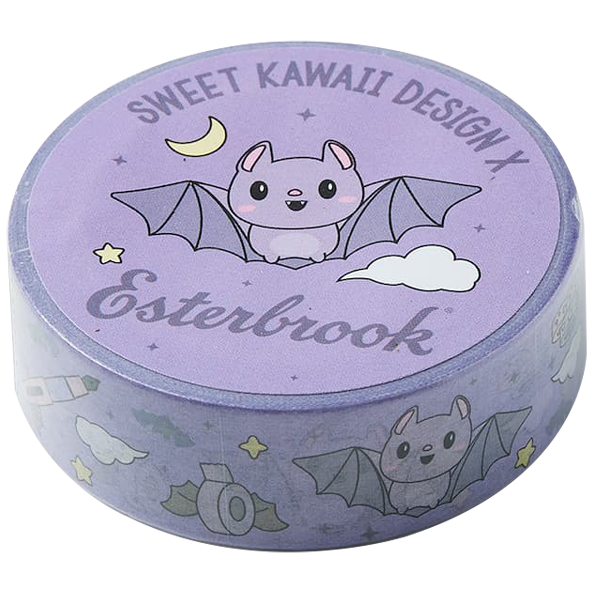 Esterbrook x Sweet Kawaii Design Washi Tape - Simply Batty - Purple - Pen Boutique Ltd
