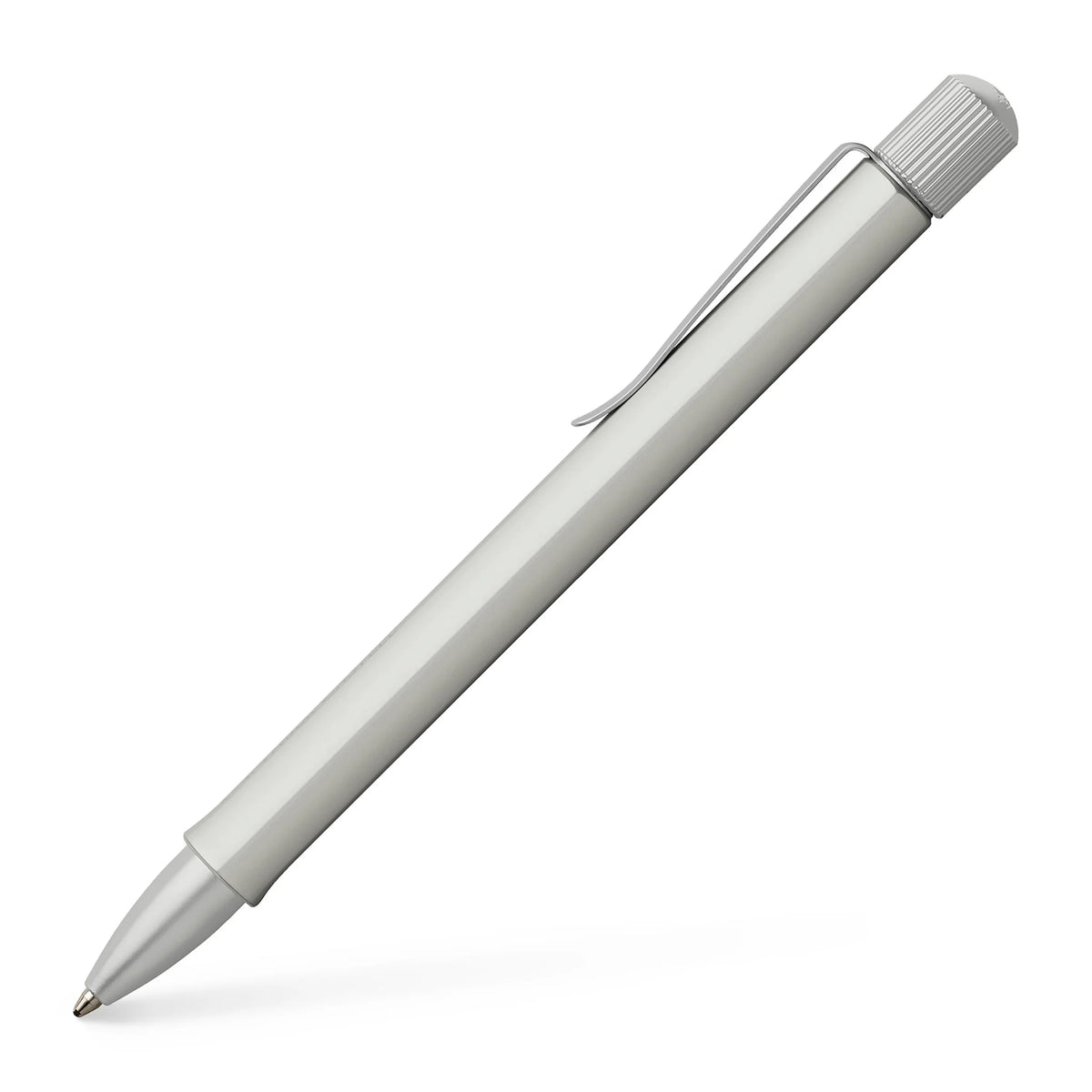 Faber-Castell Hexo Ballpoint Pen - Matte Silver - Pen Boutique Ltd